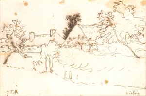 Een boerderij tussen bomen, Vichy (Allier)