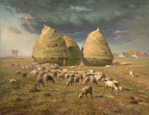 Hooibergen: Herfst door Jean Francois Millet