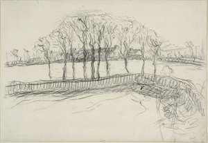 Weide in Normandië door Jean Francois Millet