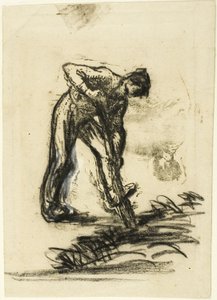 Boer aan het graven door Jean Francois Millet