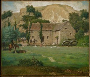 De boerderij, c.1867-69 door Jean Francois Millet