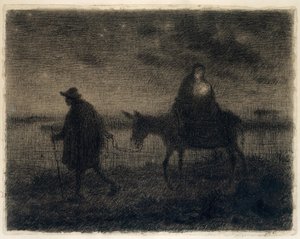 De vlucht naar Egypte door Jean Francois Millet