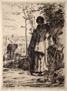 De Grote Herderin door Jean Francois Millet