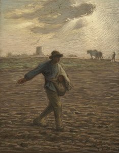 De zaaier, ca. 1865 door Jean Francois Millet