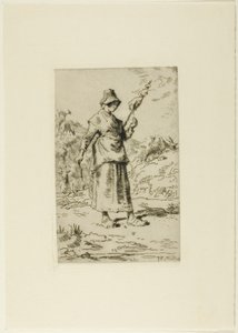 De spinner door Jean Francois Millet