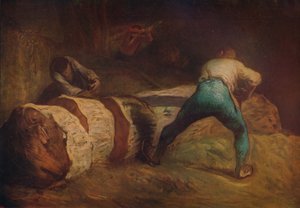 De houtzagers, 1850-1852, ca. 1915 door Jean Francois Millet