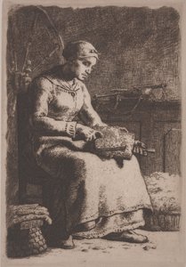 De Wolkammer door Jean Francois Millet
