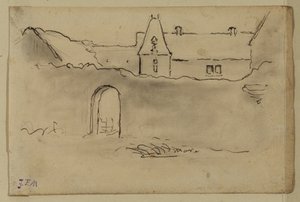 Uitzicht op een kasteel