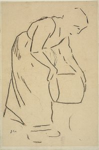 Vrouw Leegt een Emmer door Jean Francois Millet