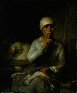 Vrouw en kind stilte, 1855-60