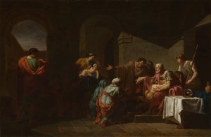 Belisarius ontvangt gastvrijheid van een boer, 1779 door Jean François Pierre Peyron