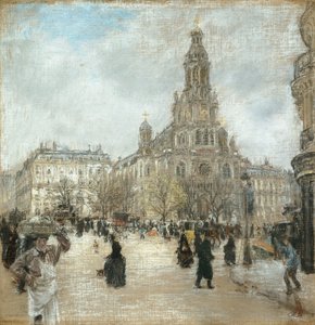 Place de la Trinité, Parijs, ca. 1886 door Jean Francois Rafaelli
