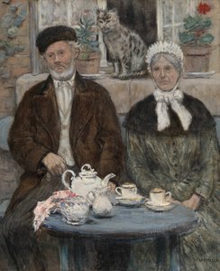 Middagthee, ca. 1880 door Jean Francois Raffaelli