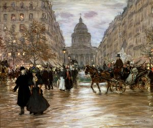Boulevard Saint-Michel, eind 19e of begin 20e eeuw