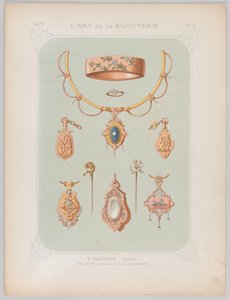 Sieradenontwerpen in Goud en Roze Goud, 1879