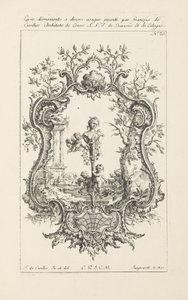 Ontwerp voor Cartouche door Jean François Cuvilliés