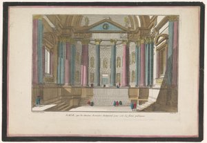 Gezicht op het interieur van een Romeins bouwwerk door Jean François Daumont