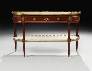 Louis XVI console desserte door Jean Frederic Birckel