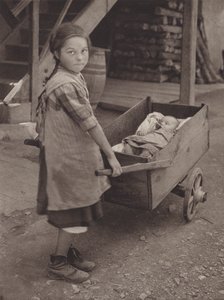 Het eenvoudige leven, een primitieve kinderwagen door Jean Gaberell