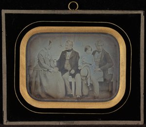 Portret van M. & Mme. Eynard en M. de Regny met zijn zoon