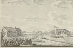 Aanval van de Pruisen onder Kolonel Van Borstel op de Duivendrechtse brug, 1 oktober 1787