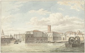De haven van Civitavecchia door Jean Grandjean
