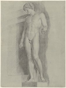 Studie naar het standbeeld genaamd de Albani Antinous door Jean Grandjean