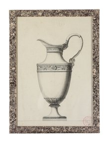 Ontwerp voor een kan met een Grieks maskerhandvat door Jean Guillaume Moitte