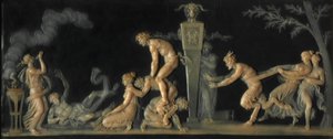 Het spel van haasje-over, 1785 door Jean Guillaume Moitte