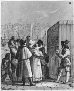 De Poppenkastspeler op de Pont Neuf door Jean Henri Marlet