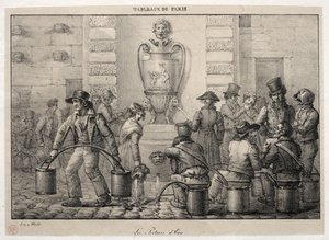 Scènes van Parijs: De Waterdragers door Jean Henri Marlet