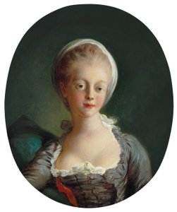 Fragonard - Portret van een jonge dame, ca. 1770 - 1772 door Jean Honore Fragonard