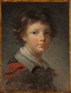 Een Jongen in een Rood Gevoerde Mantel door Jean Honore Fragonard
