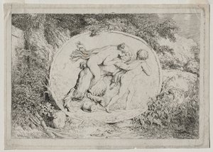 Bacchanalen: Nimf op een Satyr