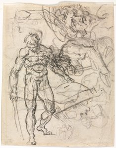 Figurenstudies (verso) door Jean Honore Fragonard