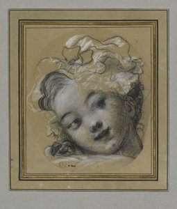 Meisje met hoed door Jean Honore Fragonard