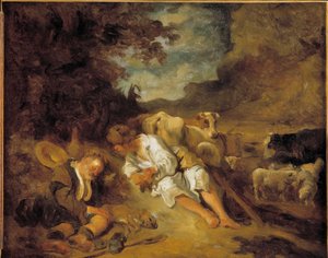 Mercurius en Argus door Jean Honore Fragonard