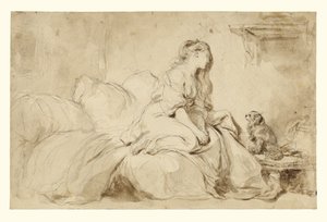 Was hij mij maar zo trouw door Jean Honore Fragonard