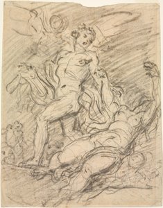 Orpheus en Eurydice recto, ca. 1761 door Jean Honore Fragonard
