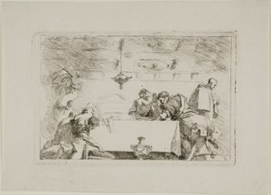 De Discipelen in Emmaus door Jean Honore Fragonard