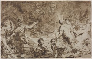 De Begrafenis van Decius Mus door Jean Honore Fragonard