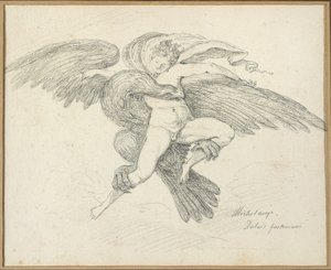 De ontvoering van Ganymedes, naar Michelangelo door Jean Honore Fragonard