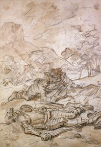 De trieste situatie van Don Quichot en Sancho Panza, mishandeld door de galeislaven, 18e eeuw