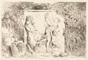 De dans van de saters door Jean Honore Fragonard