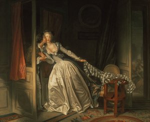 De gestolen kus, ca. 1788 door Jean Honore Fragonard