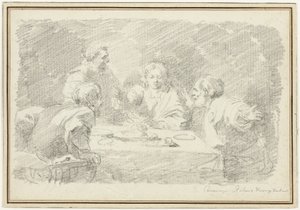 Het avondmaal in Emmaüs door Jean Honore Fragonard