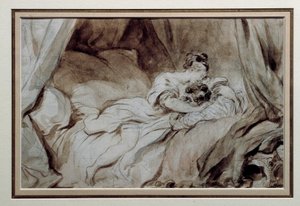 Het gelukkige moment door Jean Honore Fragonard