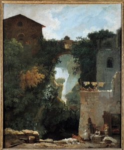 De watervallen van Tivoli. Schilderij door Jean-Honoré Fragonard