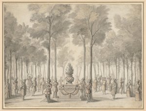 Ontwerp voor het Divertissement uit La Pastorale Eerste Entrée van de opera-ballet Les Muses door Jean I Berain