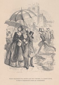 Ik had te veel behoefte aan een omnibus, maar zodra het begint te regenen, lijken ze allemaal te verdwijnen door Jean Ignace Isidore Gérard